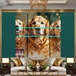 Dog Face Golden Frame Artistic
Digital Wall Art Decor _57 - Image 3