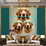 Dog Face Golden Frame Artistic
Digital Wall Art Decor _58 - Image 3