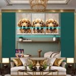 Dog Face Golden Frame Artistic
Digital Wall Art Decor _63 - Image 3