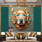 Dog Face
Golden Frame Artistic Digital Wall Art Decor _68 - Image 3