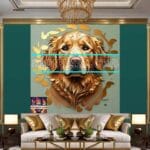 Dog Face Golden Frame Artistic
Digital Wall Art Decor _72 - Image 3