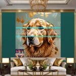Dog Face Golden Frame Artistic
Digital Wall Art Decor _76 - Image 3