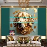 Dog Face Golden Frame Artistic
Digital Wall Art Decor _79 - Image 3