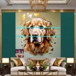 Dog Face Golden Frame Artistic
Digital Wall Art Decor _81 - Image 3