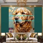 Dog Face Golden Frame Artistic
Digital Wall Art Decor _83 - Image 3