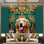Dog Face Golden Frame Artistic
Digital Wall Art Decor _84 - Image 3