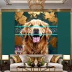 Dog Face Golden Frame Artistic
Digital Wall Art Decor _86 - Image 3
