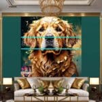 Dog Face Golden Frame Artistic
Digital Wall Art Decor _88 - Image 3