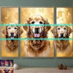 Dog Face
  Golden Frame Artistic Digital Wall Art Decor _56