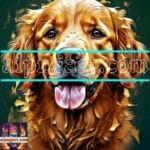 Dog Face Golden Frame Artistic
Digital Wall Art Decor _78