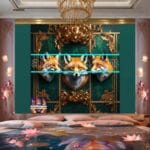 FOX Face Golden Frame Artistic
Digital Wall Art Decor _32 - Image 2