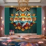 FOX Face Golden Frame Artistic
Digital Wall Art Decor _49 - Image 2