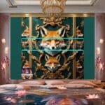 FOX Face
  Golden Frame Artistic Digital Wall Art Decor _52 - Image 2