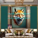 FOX Face
Golden Frame Artistic Digital Wall Art Decor _106 - Image 3