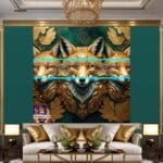 FOX Face
Golden Frame Artistic Digital Wall Art Decor _04 - Image 3