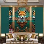 FOX Face Golden Frame Artistic
Digital Wall Art Decor _48 - Image 3