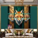 FOX Face
Golden Frame Artistic Digital Wall Art Decor _05 - Image 3