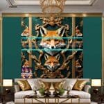 FOX Face
  Golden Frame Artistic Digital Wall Art Decor _52 - Image 3