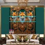 FOX Face Golden Frame Artistic
Digital Wall Art Decor _54 - Image 3