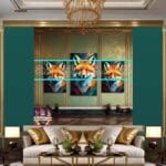 FOX Face
Golden Frame Artistic Digital Wall Art Decor _56 - Image 3