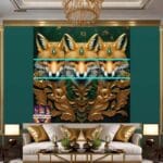 FOX Face Golden Frame Artistic
Digital Wall Art Decor _57 - Image 3