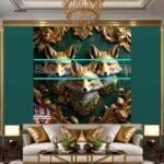 FOX Face Golden Frame Artistic
Digital Wall Art Decor _06 - Image 3
