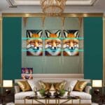 FOX Face Golden Frame Artistic
Digital Wall Art Decor _64 - Image 3