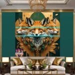 FOX Face
  Golden Frame Artistic Digital Wall Art Decor _68 - Image 3
