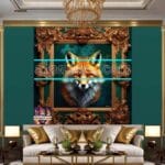 FOX Face Golden Frame Artistic
Digital Wall Art Decor _77 - Image 3