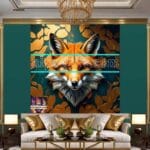 FOX Face
Golden Frame Artistic Digital Wall Art Decor _81 - Image 3