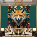 FOX Face Golden Frame Artistic
Digital Wall Art Decor _92 - Image 3
