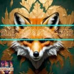 FOX Face Golden Frame Artistic
Digital Wall Art Decor _102