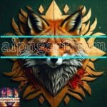 FOX Face Golden Frame Artistic
Digital Wall Art Decor _119