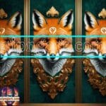 FOX Face Golden Frame Artistic
Digital Wall Art Decor _19
