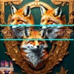 FOX Face Golden Frame Artistic
Digital Wall Art Decor _41