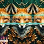 FOX Face Golden Frame Artistic
  Digital Wall Art Decor _47