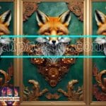 FOX Face Golden Frame Artistic
Digital Wall Art Decor _48