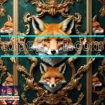 FOX Face
  Golden Frame Artistic Digital Wall Art Decor _52