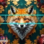 FOX Face Golden Frame Artistic
Digital Wall Art Decor _92