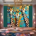 Giraffe Face Golden Frame
Artistic Digital Wall Art Decor _16 - Image 2