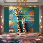 Giraffe Face Golden Frame
Artistic Digital Wall Art Decor _30 - Image 2