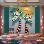 Giraffe
Face Golden Frame Artistic Digital Wall Art Decor _36 - Image 2