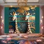 Giraffe Face Golden Frame
Artistic Digital Wall Art Decor _37 - Image 2