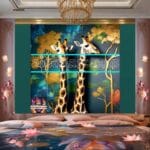 Giraffe Face Golden Frame
Artistic Digital Wall Art Decor _38 - Image 2