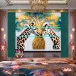 Giraffe Face Golden Frame
Artistic Digital Wall Art Decor _41 - Image 2