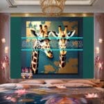 Giraffe Face Golden Frame
Artistic Digital Wall Art Decor _44 - Image 2