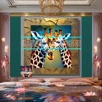 Giraffe Face Golden Frame
Artistic Digital Wall Art Decor _51 - Image 2