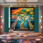 Giraffe Face Golden Frame
Artistic Digital Wall Art Decor _53 - Image 2