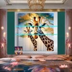 Giraffe Face Golden Frame
Artistic Digital Wall Art Decor _55 - Image 2