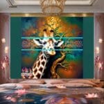 Giraffe
Face Golden Frame Artistic Digital Wall Art Decor _69 - Image 2